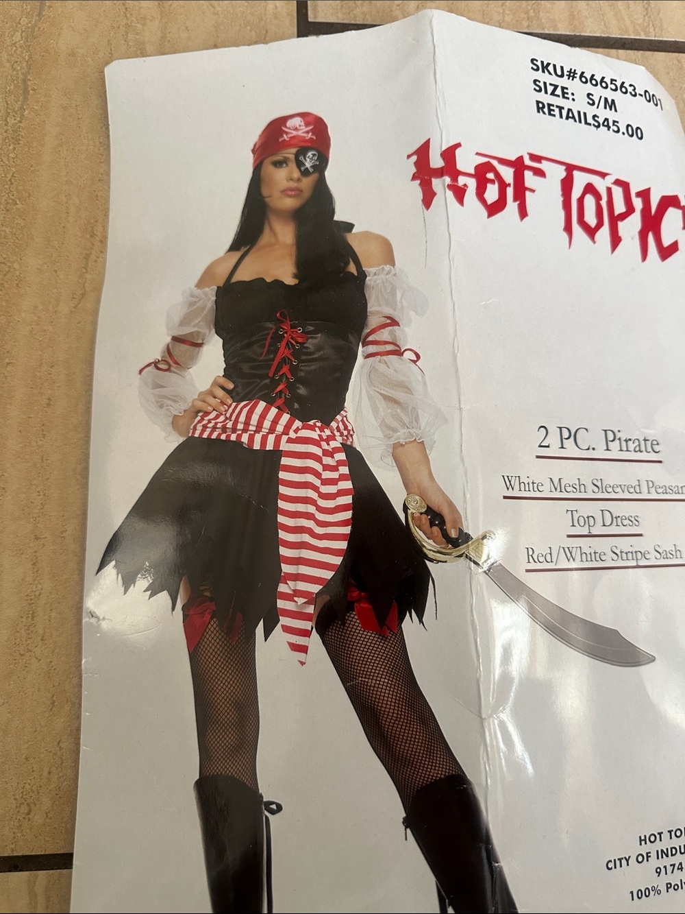 Hot Topic Sexy Pirate Dress with Accessories/ Crossplay, Halloween Costume